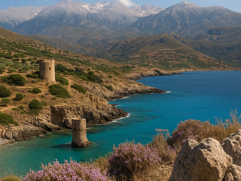 Bus routes and timetable on Crete island, Greece
