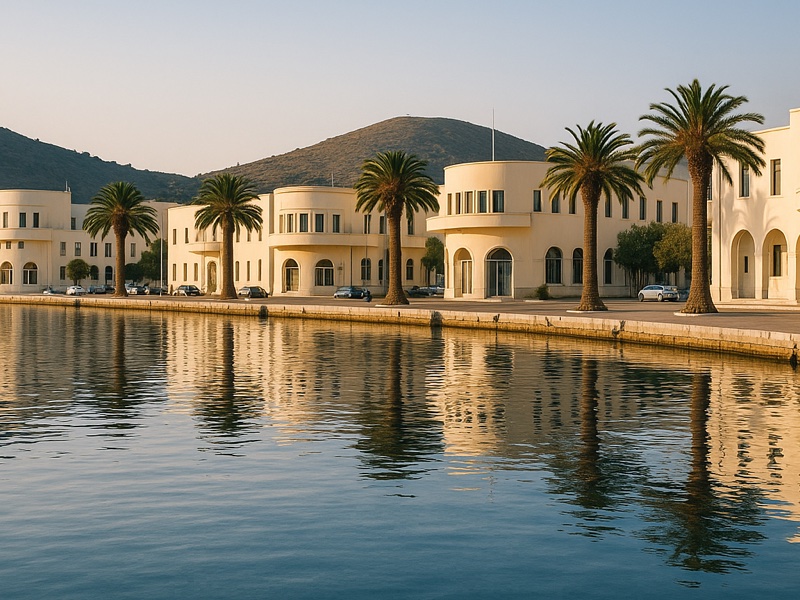 Bus routes and timetable on Leros island, Greece