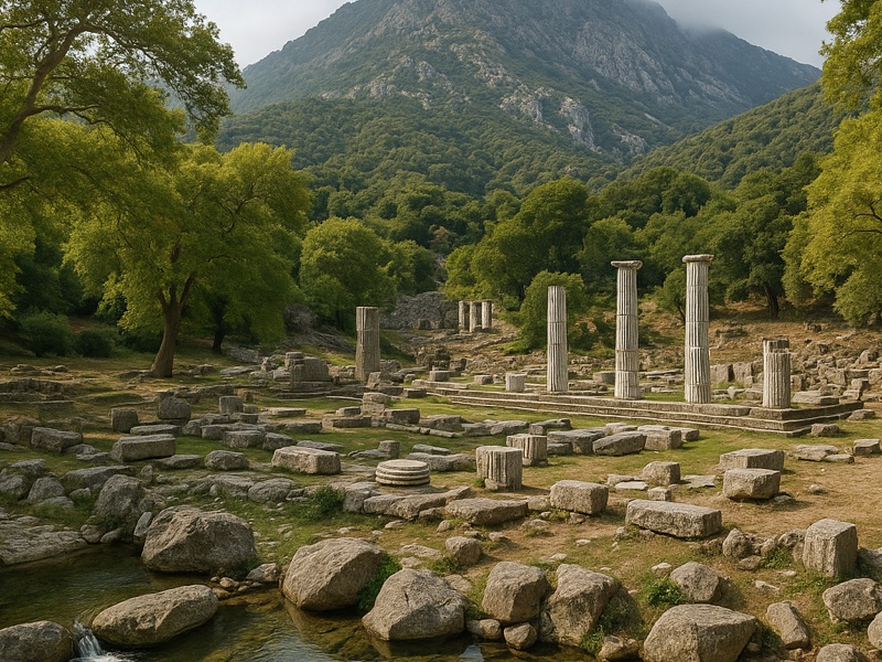 Bus routes and timetable on Samothraki island, Greece
