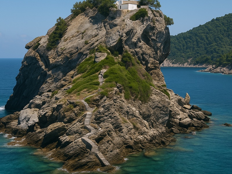 Bus routes and timetable on Skopelos island, Greece