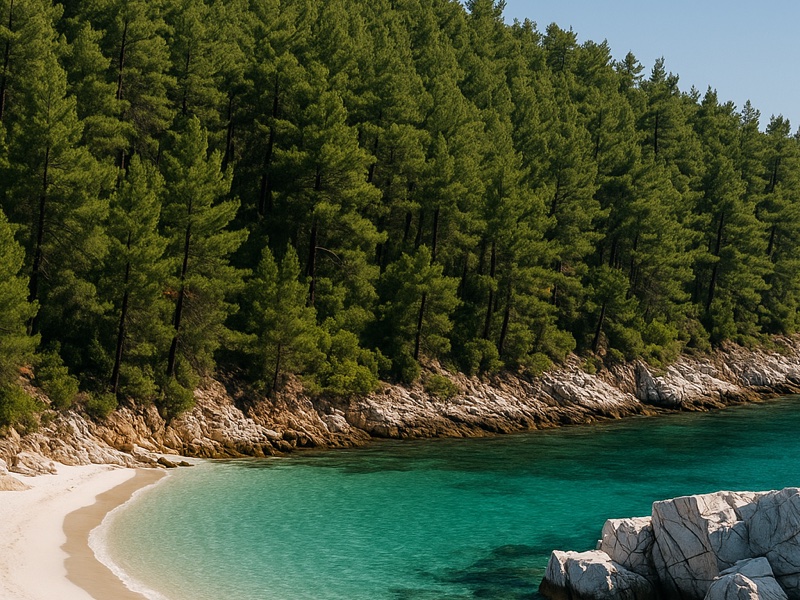 Bus routes and timetable on Thasos island, Greece